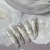 Yitu Pegatinas para Uñas Arte de Uñas Flor Mariposa Plana Estilo Deseo Puro Exquisito Color Sólido Perla Pegatinas Accesorios Yt6920