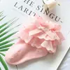 Meias de Renda Personalizadas para Meninas com Laço de Renda, Meias de Princesa para Bebê, Meias Vermelhas de Lua Cheia para Aniversário de Bebê de Um Ano, Primavera e Outono