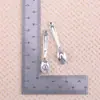 Série de Talheres Colher e Garfo Pingentes de Liga de Prata Antiga Acessórios para Pingente de Pulseira Colar Chaveiro DIY