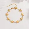 Lote Misto de Pulseiras de Aço Titânio Galvanizado a Vácuo PVD com Acabamento de Luxo, Joias de Aço Inoxidável para Venda Transfronteiriça Que Não Desbotam no Verão, Personalizáveis para Mulheres