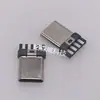 USB 3.1 Tipo-C 8P Macho Fio de Solda Tipo Fio de Solda Dupla Face Plug Simples