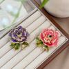 Broche Exquisito de Flor de Peônia de Alta Qualidade Moda Nacional Clássico Chinês Corsage Elegante Pin Flor Acessórios Cheongsam Hanfu