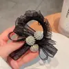 Laço de rede elástico de cabelo para intestino grosso corda de cabelo feminina Coreia do Sul alta qualidade bola de cabeça com miçanga redonda e strass elástico de borracha de indústria pesada atacado