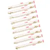50mm Chapado en Cobre Color Oro Real 18K Retención de Color Corazón Sólido Broche de Langosta con Cadena de Cola de Colgante Cadena de Extensión de Collar DIY Ajuste