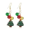 Serie de Campanas de Nuevo Color Transfronteriza Pendientes de Navidad Colgante de Papá Noel Muñeco de Nieve Pendientes de Navidad Europeos y Americanos