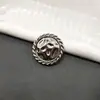 Botão de Metal Retrô Jaqueta de Terno Botão Decorativo Casaco de Lã Versátil Botão Redondo para Suéter Feminino