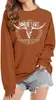 Sudaderas Western Jinting para Mujer Sudaderas de Calavera de Rodeo