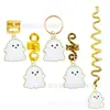 Peluca versión Q Festival de Fantasmas de Halloween trenza sucia colgante de aleación accesorios DIY de fantasma bruja calabaza murciélago lindos