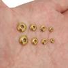 Acero inoxidable con baño de color oro de 18 quilates Espaciador de ábaco Joyería hecha a mano DIY con cuentas Espaciador de platillo volante Cuentas sueltas Transfronterizo