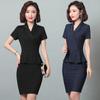 Vestido de Trabajo Profesional en Stock, Manga Corta de Verano, Elegante y con Estilo para Mujer, Adecuado para Maestras de Jardín de Infancia, Esteticistas y Personal de Joyería