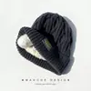 Chapéu de Tricô Quente Protetor de Orelhas Feminino para Outono e Inverno, Chapéu Versátil para Frio de Inverno, Chapéu Slouchy de Lã Estilo Coreano, Chapéu para Maternidade