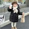 Chamarra de plumas para niños, estilo invierno para niñas, nueva colección 2026, ropa de invierno cálida para niñas, abrigo blanco de plumas de pato de longitud media para bebés niñas