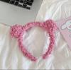 Diadema Especial para Lavar la Cara, Diadema Divertida de Otoño e Invierno con Diseño de Oso Lindo, Cinta para el Pelo, Horquilla, Accesorios para el Pelo, Tocado de Felpa