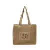 Bolsa de Paja Tejida Estilo Nuevo Primavera 2026 Bolso de Hombro para Mujer Bolso de Hombro de Moda Bolso de Mano para Playa Bolsa Tejida de Gran Capacidad