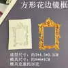 Encaje de Alivio Europeo Ovalado Cuadrado Marco de Espejo de Encaje Molde de Silicona DIY Pegamento para Pastel Fondant Arcilla Decoración