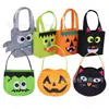 Bolsa de Dulces de Fieltro para Halloween al por Mayor Bolsa No Tejida Bolsa de Regalo de Navidad Bolsa de Regalo de Halloween Cubo de Calabaza