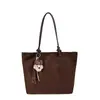 Bolso tote elegante y casual de gran capacidad, nueva colección otoño 2026, bolso de mano de color liso, bolso de hombro simple y moderno