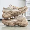 Zapatos calcetín transpirables finos y cómodos de flyknit para hombre 2026 verano, suela gruesa, sin cordones, zapatos deportivos tipo dad para hombres jóvenes
