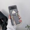 Adequado para Samsung Z Flip4 capa de telefone celular portátil com estampa de leopardo tela dobrável PC Shell Capa traseira integrada capa protetora