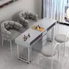 Conjunto de Mesa e Cadeira para Manicure Estilo Creme, Estação de Manicure Individual/Dupla Estilo Japonês, Luxo Leve, Mesa de Manicure Tendência Estilo Ins para Salão de Unhas