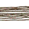 Pulsera de cuentas redondas con corte de piedra verde natural, con agujero recto, collar, semiacabado, accesorios de joyería hechos a mano, venta al por mayor