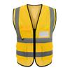 Chaleco Reflectante de Malla Transpirable Amarillo de Seguridad para Sitio de Construcción Ropa Reflectante Multibolsillos Chaleco Reflectante Estampado