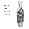Vaso Cerâmico Roxo Grande Pintado à Mão Jingdezhen Vaso Grande de Chão Presente de Inauguração de Casa Presente de Inauguração