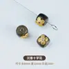 Pulseira de Agarwood com Bolsa de Contas Acessórios de Ouro 24K Acessórios de Madeira DIY Contas Espaçadoras para Pulseira Pingente Contas Individuais Contas Soltas