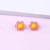 Populares en línea populares verano frescos Costura aretes de flores pequeñas elegantes aretes acrílicos multicapa joyería para la oreja para mujeres