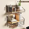 Estante de pared, instalación sin taladro, perfecto para dormitorios estudiantiles, imprescindible para recámaras, divisor de pared, cesta colgante, estante de almacenamiento