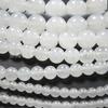 Chalcedony blanca al por mayor semiterminada cuentas sueltas de chalcedony blanca cuentas redondas blancas joyería DIY pulsera collar cristal de Donghai