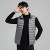 Chaleco Ligero Versátil para Hombre Nuevo de Invierno con Cuello Alto Capa Interior Capa Exterior Chaleco Fino de Gilet Otoño Invierno Chaleco Cálido