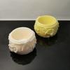 Vaso de Flor Rosa Marinha DIY Decoração de Planta Verde em Vaso Molde de Suculenta Copo de Aromaterapia Vela de Óleo Essencial Ferramenta Abrasiva de Silicone