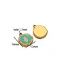 Ojo de Goteo de Aceite y Colgante para Palma de Acero Inoxidable Oro de 18K Moda DIY Accesorios para Collares Pulseras Pendientes Joyería al por Mayor