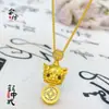 Pingente de sorte corajoso Wei Xue com ouro francês antigo cravejado de diamantes, colar pequeno do Coringa, corrente para suéter, joias para atacado