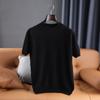 Homens Cashmere Tricotado Em Torno Do Pescoço Manga Curta Pulôver De Meia Manga Pura Suéter De Lã Meia Alta Gola Sólida Cor Sólida Simples Casual Base Camisa