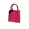 Bolsa Eva Transfronteiriça DIY Combinando Quadrado Pequeno Perfurado Bolsa de Armazenamento Impermeável Bolsa de Mão Cor de Doce Combinação Diária Estilo de Nicho