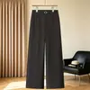 Pantalones de Primavera y Otoño para Mujer, Pantalones Versátiles de Pierna Ancha de Cintura Alta, Nuevo Estilo para Mujeres de Mediana Edad y Mayores, Elegantes Pantalones de Moda Rectos Sueltos