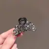 Estilo Coreano Exquisito Flor de Margarita de Pedrería Mini Flequillo Lateral Pinza de Garra Pequeña Moda Versátil Pinzas para Mechones Sueltos de la Frente Accesorios para el Cabello