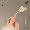 2026 Nova Presilha de Cabelo com Franja e Lírio-do-Vale para Mulheres, Presilha de Cabelo de Nicho de Alto Padrão para a Parte de Trás da Cabeça, Novo Acessório de Cabelo Estilo Chinês para Mulheres