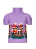 Camiseta de Manga Corta de Mismo Estilo para Mujer Verano Delgada Estampada Gama Alta Serie Me de Miyake Tops Plegados para Mujer
