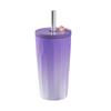 Internet Celebrous 304 Aço Inoxidável Palha Xícara de Café Portátil Dupla Camada Vácuo Copo de Presente Gradiente Diamante Bounce Thermos Cup