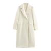 Casaco Feminino Myst & Za 2024 Outono e Inverno Nova Moda Elegante para o Trabalho Lã Mesclada Casaco 9231756