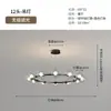Lustre para Sala de Estar Minimalista Italiano Arte Criativa Anel Lâmpada Atmosférica Preta Vidro de Alto Padrão Feijão Mágico Lâmpada de Hall
