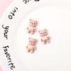 Oso rosa conejo DIY joyería parche para carcasa de teléfono móvil pegamento crema pastel pegatina para vaso de agua resina accesorios al por mayor