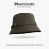 Sombrero de Pescador para Mujer 2026 Nuevo Modelo Copa Plana Ala Curva Sombrero de Sol Versátil Ajustable Protección Solar Sombrero de Cubo Moda de Alta Gama