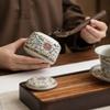 Bote de Té Hoja de Loto Horno Ru Tarro Cerámico Tarro Sellado Tarro de Almacenamiento de Té Hogar de Gama Alta Pequeño Creativo Tarro Vacío