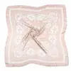 Pañuelo Cuadrado Pequeño con Estampado Geométrico Nuevo 2024 para Mujer, Pañuelo de Seda Versátil para Primavera y Verano, Elegante Accesorio para Camisa Profesional
