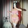 Noite Escuta Fragrância Lingerie Sexy Lace Três Pontos Pijamas Malha Virilha-livre Perspectiva terno