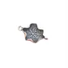 Prata de lei S925 peça de conexão espaçador grade de janela folha de lótus retrô pulseira trançada pulseira de cordão colar acessórios DIY feitos à mão